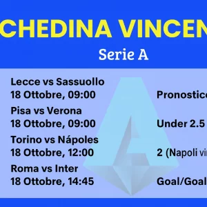 Schedina Vincente – Serie A 18 Ottobre 2025